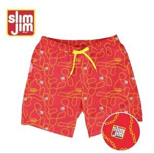 NEW Slim Jim Logo Men's Swim Swmming Shorts Trunks Suit L XL